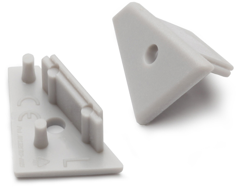 Produit — Terminaison CORNER10 gris + passage de câble (set de 2)