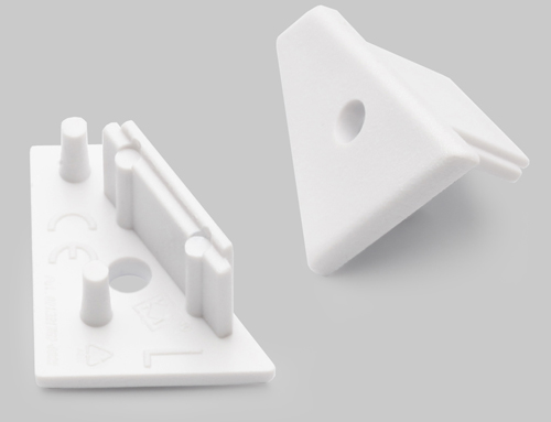 Produit — Terminaison CORNER10 blanc + passage de câble (set de 2)