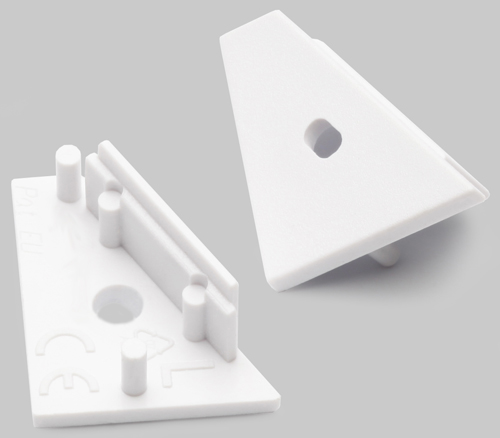 Produit — Terminaison CORNER14 blanc + passage de câble (set de 2)