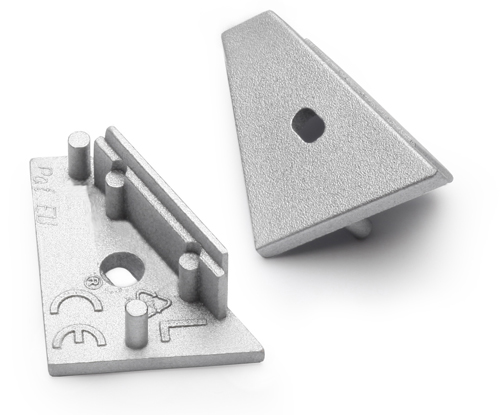 Produit — Terminaison CORNER14 argent + passage de câble (set de2)