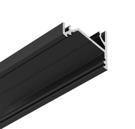 Produit — Profilé LED CORNER16.v2 AC-6/TY 2m noir anodisé /plastic bag