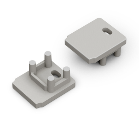 Produit — Terminaison HIDE10 with hole gris [20pcs]