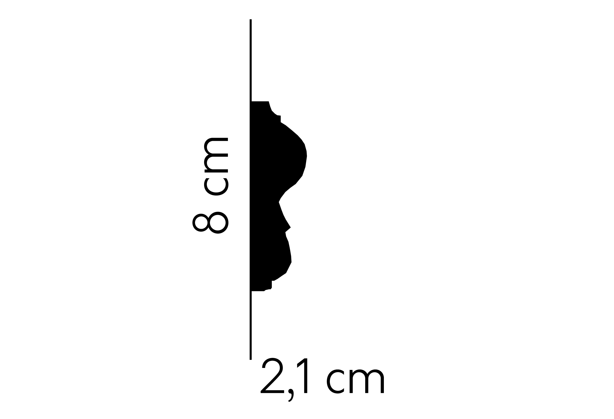 Produit — Moulure Murale MDD338F 2M35 - FLEXIBLE