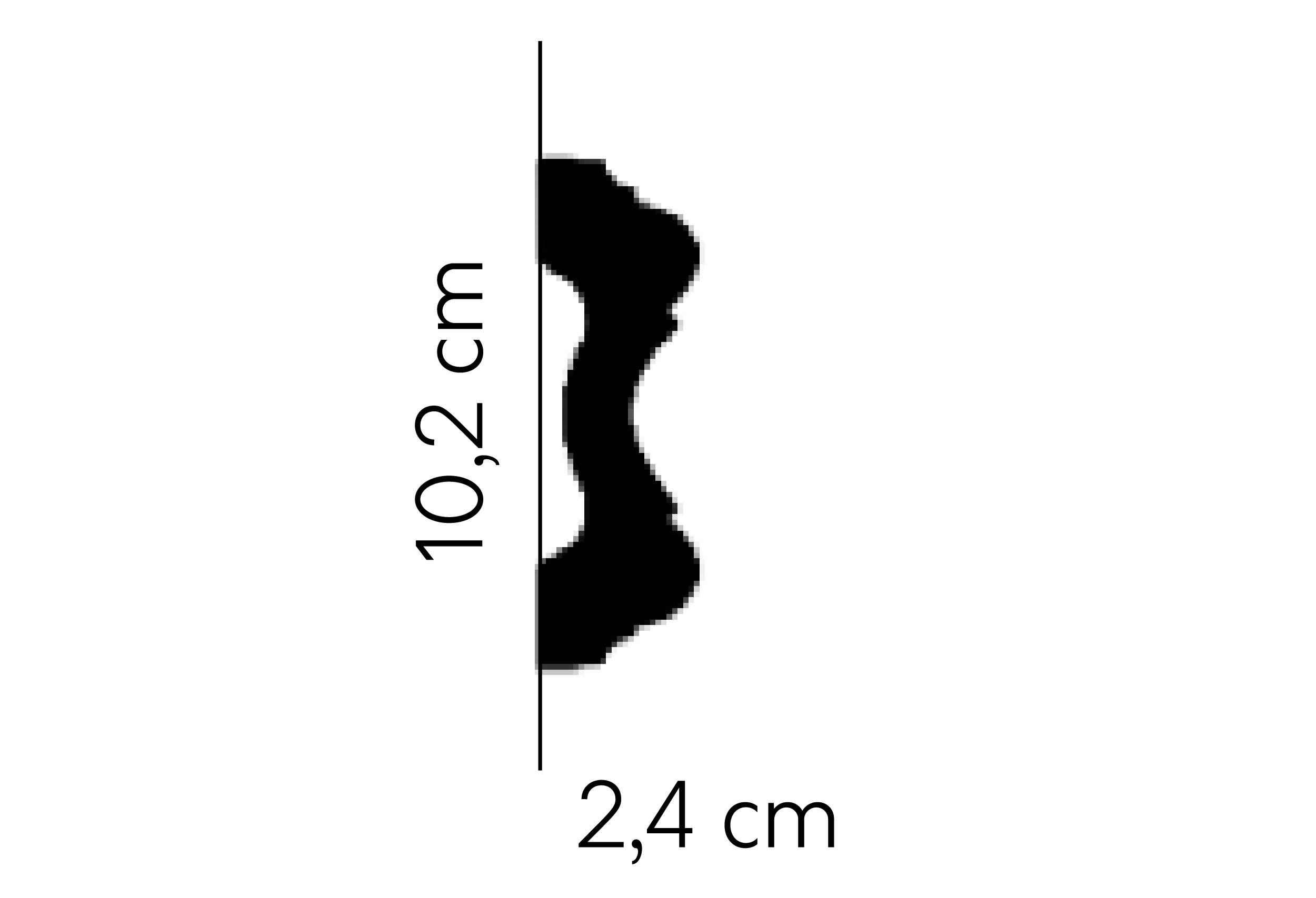 Produit — Moulure Murale MDD345F 2M35 - FLEXIBLE