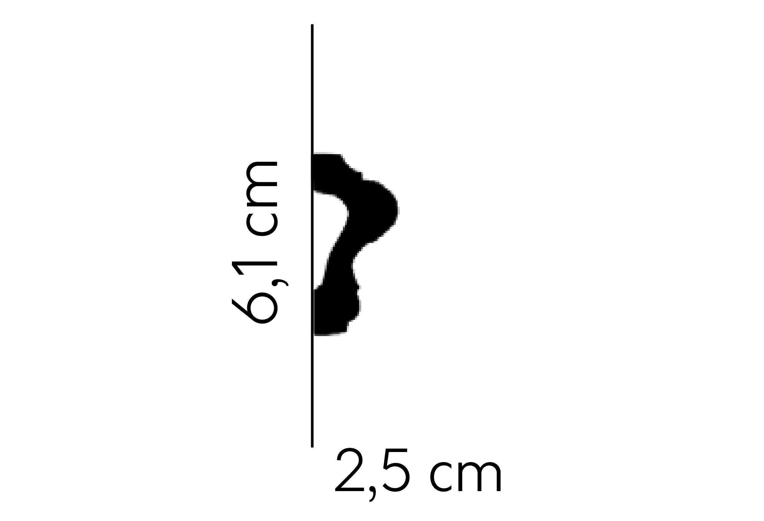 Produit — Moulure Murale MDD346F 2M35 - FLEXIBLE