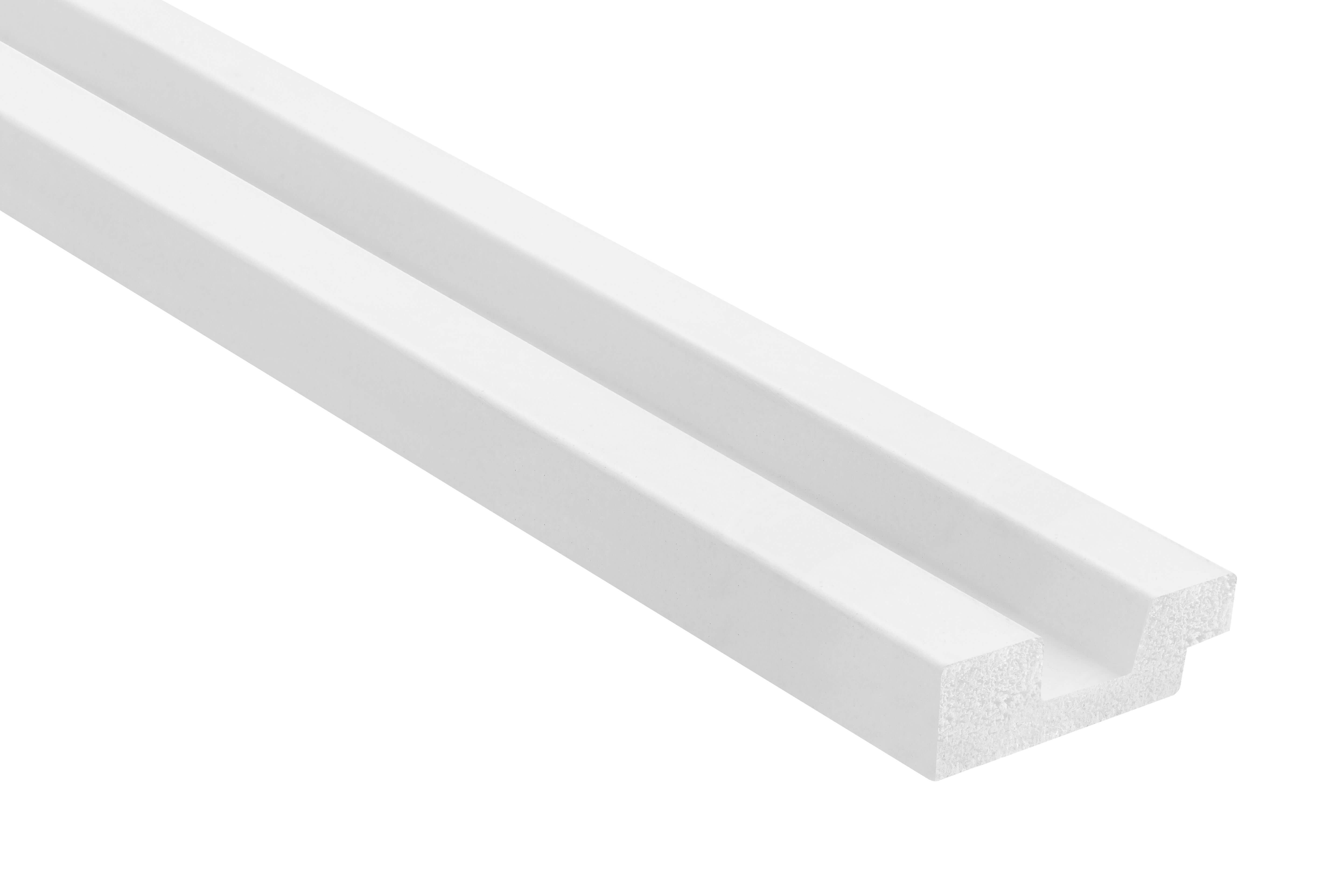 Panneau decor lamelli bianco gauche