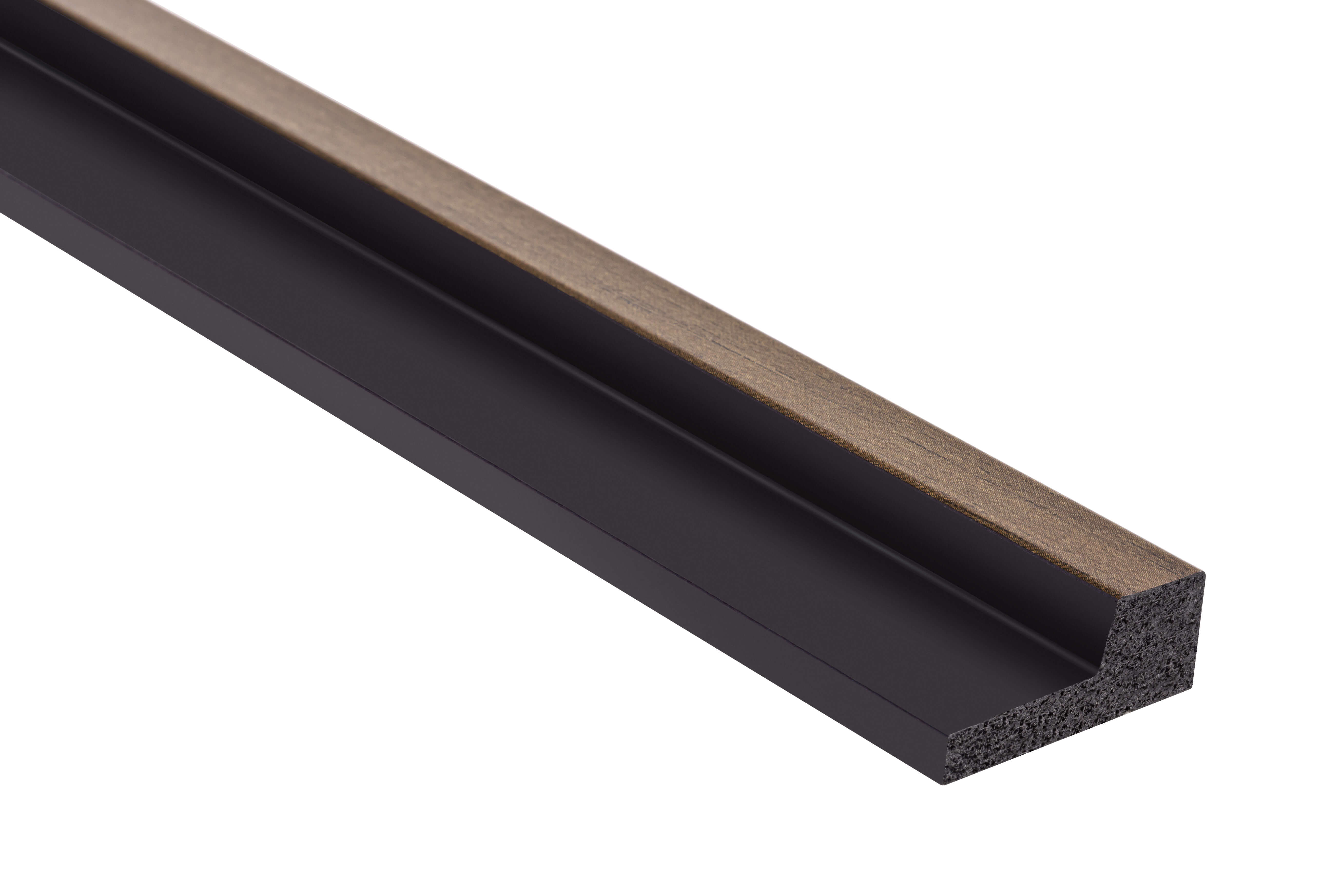 Panneau decor lamelli marron foncé droite