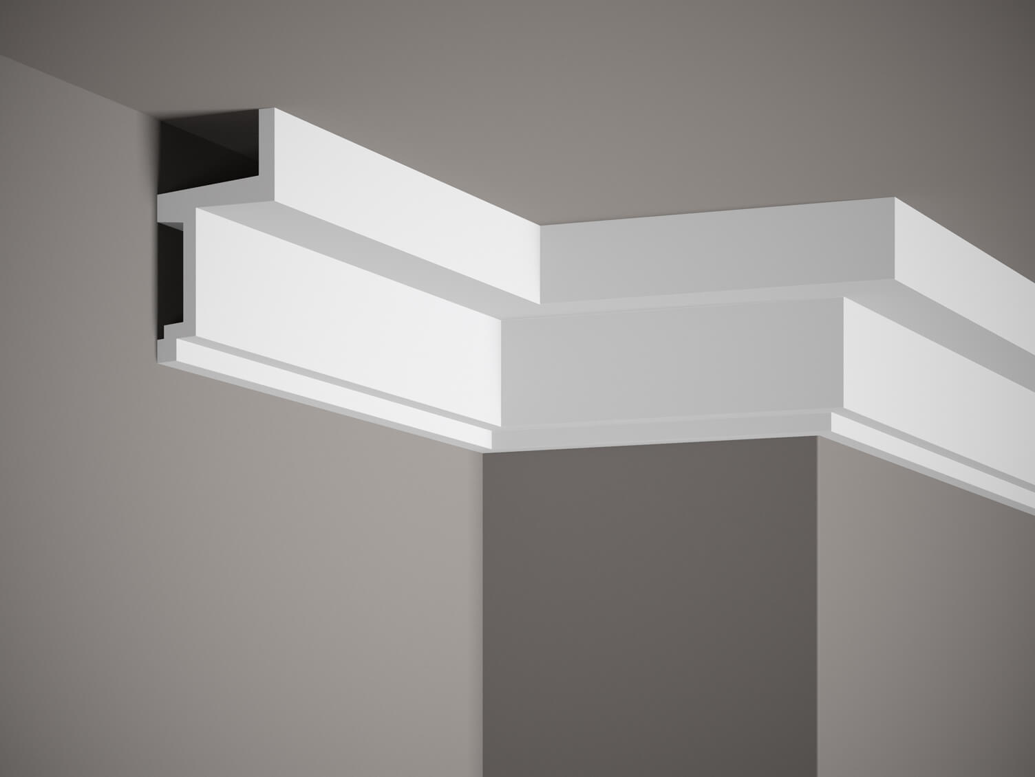 Produit — Moulure Corniche pour LED MDB115 2M40 - STANDARD