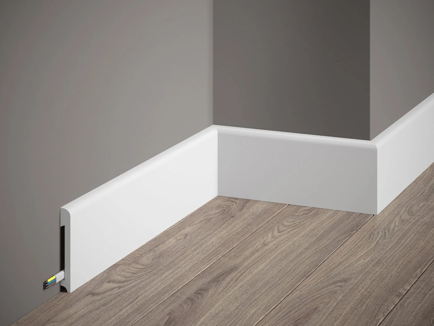 Produit — Moulure Plinthe passe câble MD234 2M - STANDARD
