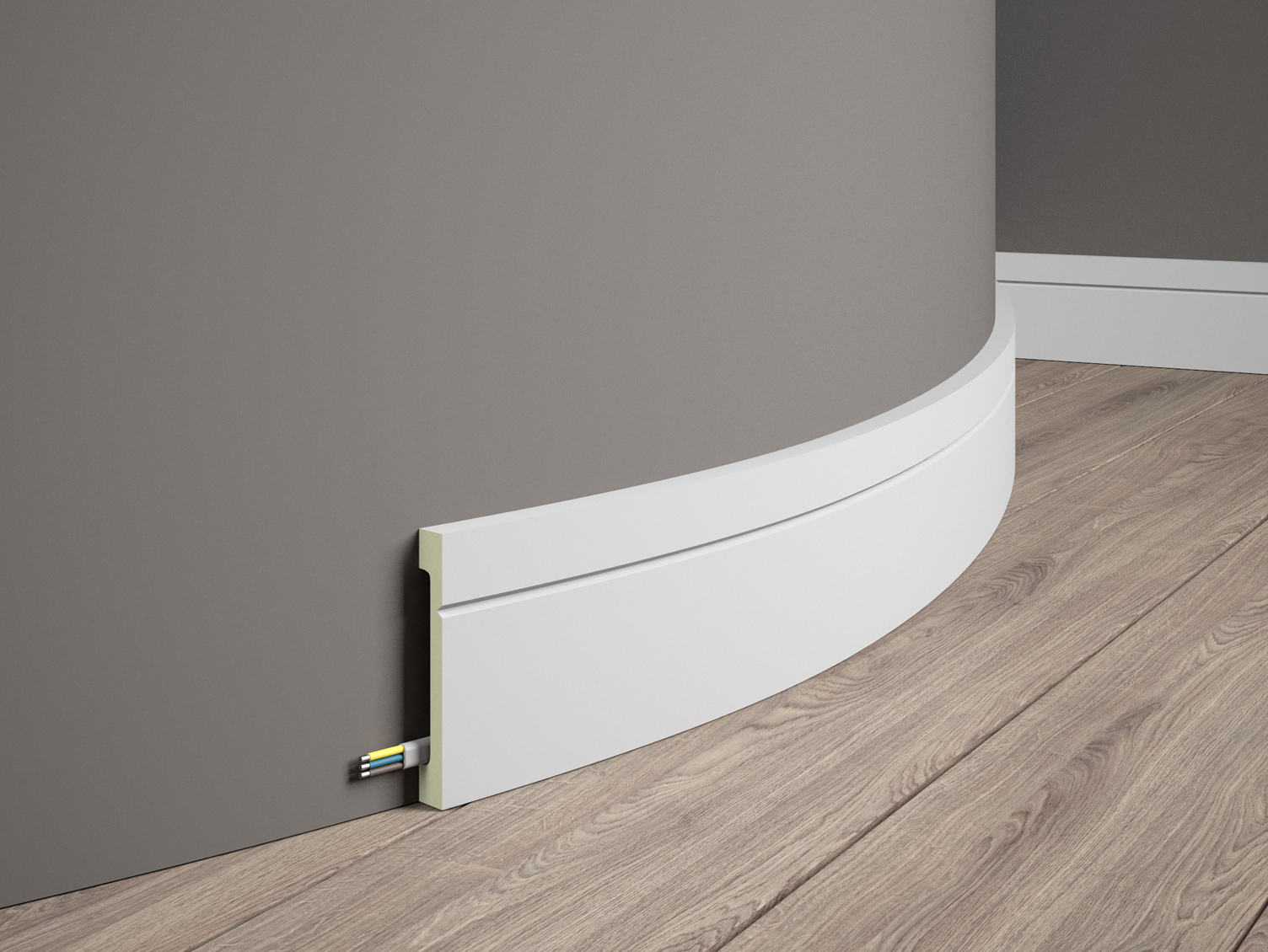 Produit — Moulure Plinthe passe câble MD356F 2M - PREMIUM