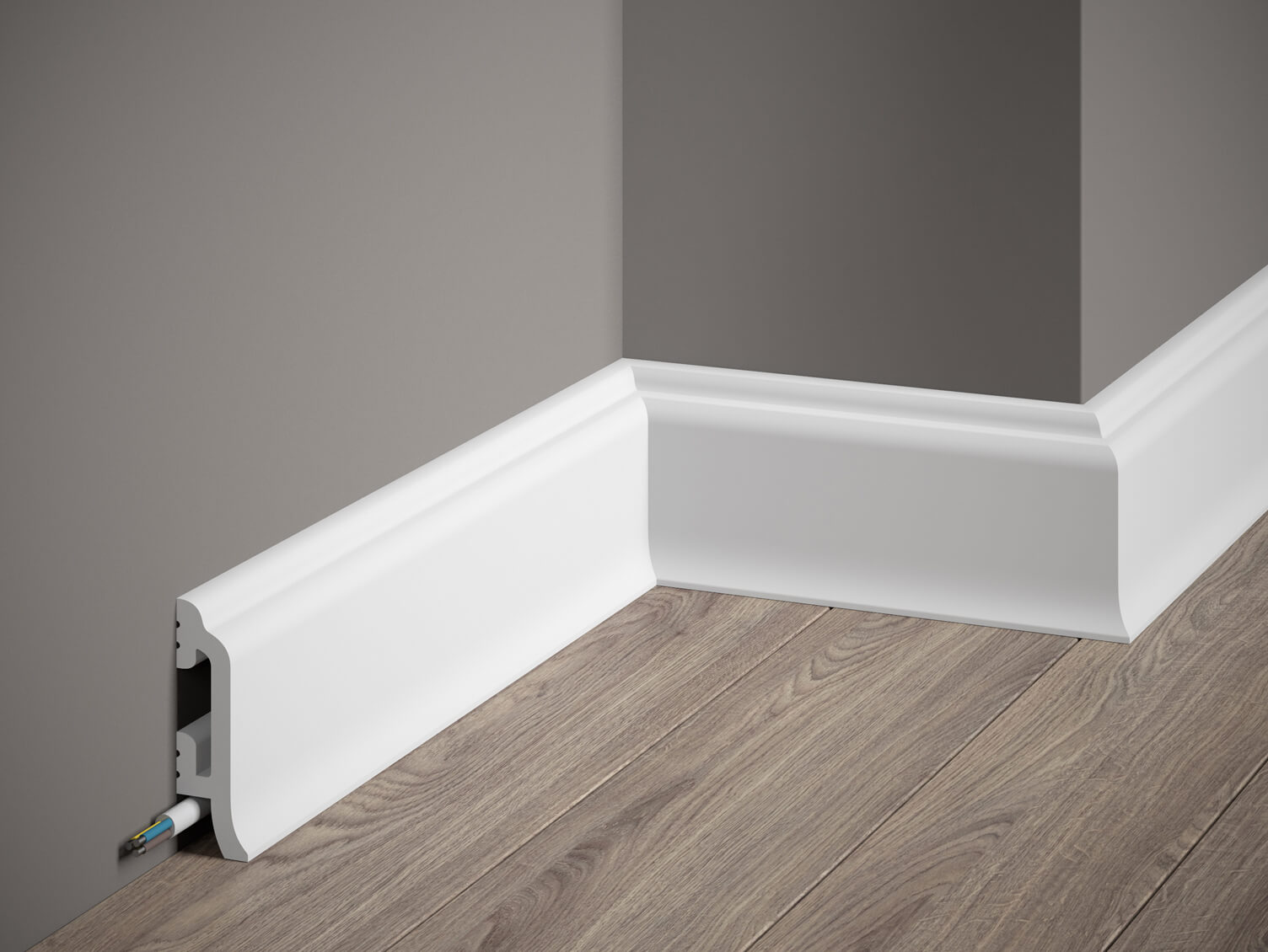Produit — Moulure Plinthe passe câble MD8300 2M - STANDARD