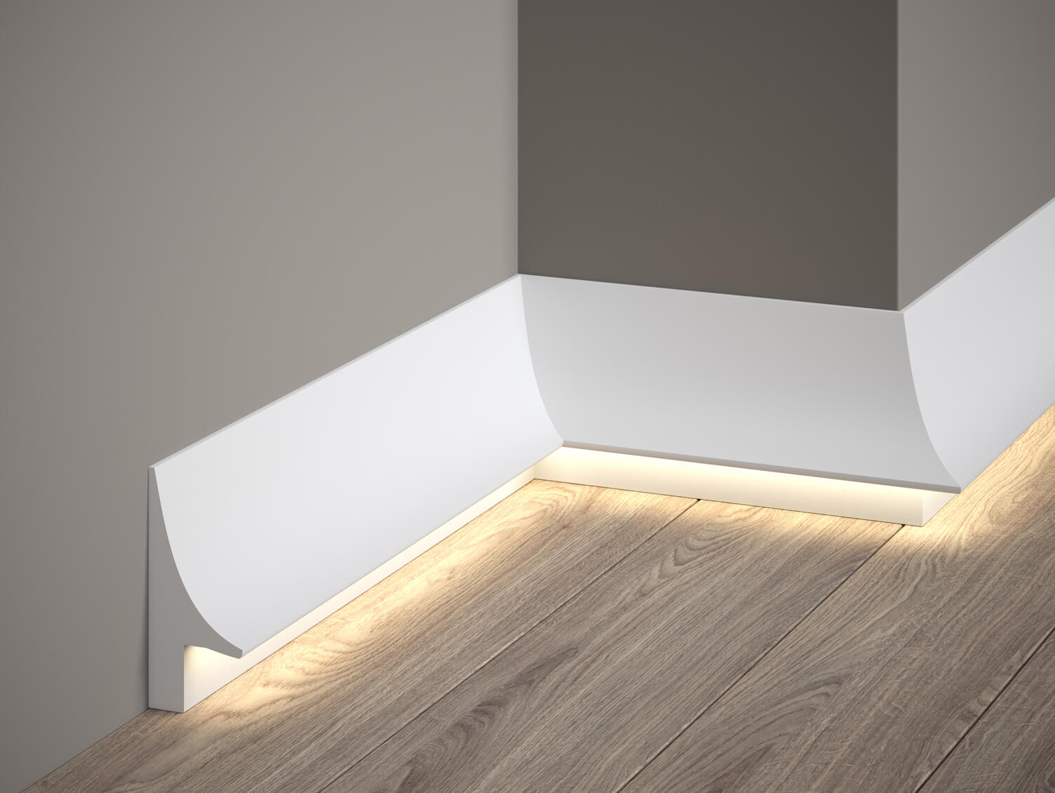 Produit — Moulure Plinthe pour LED QL007P 2M - PREMIUM