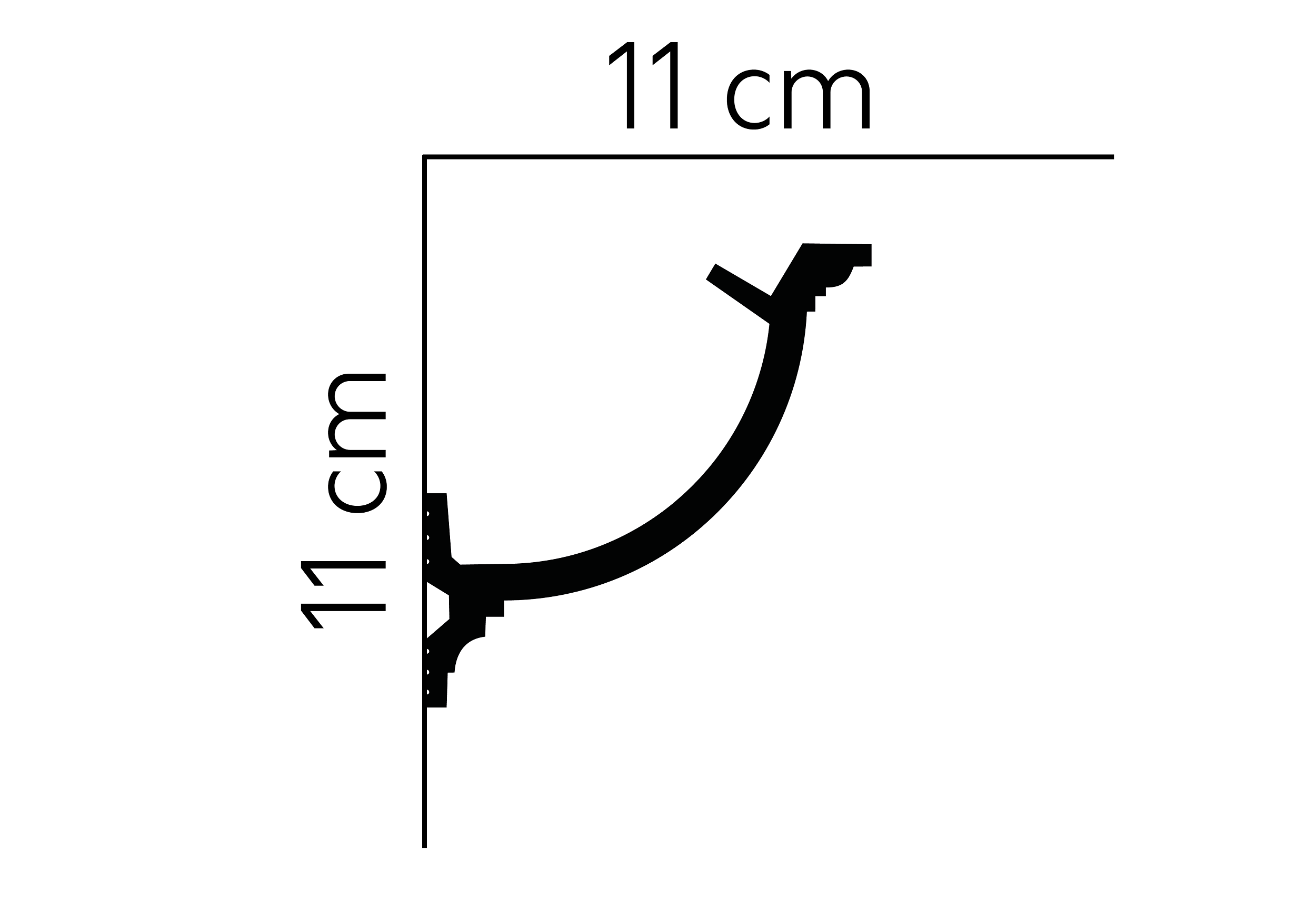 Produit — Moulure Corniche pour LED QL027 2M - STANDARD