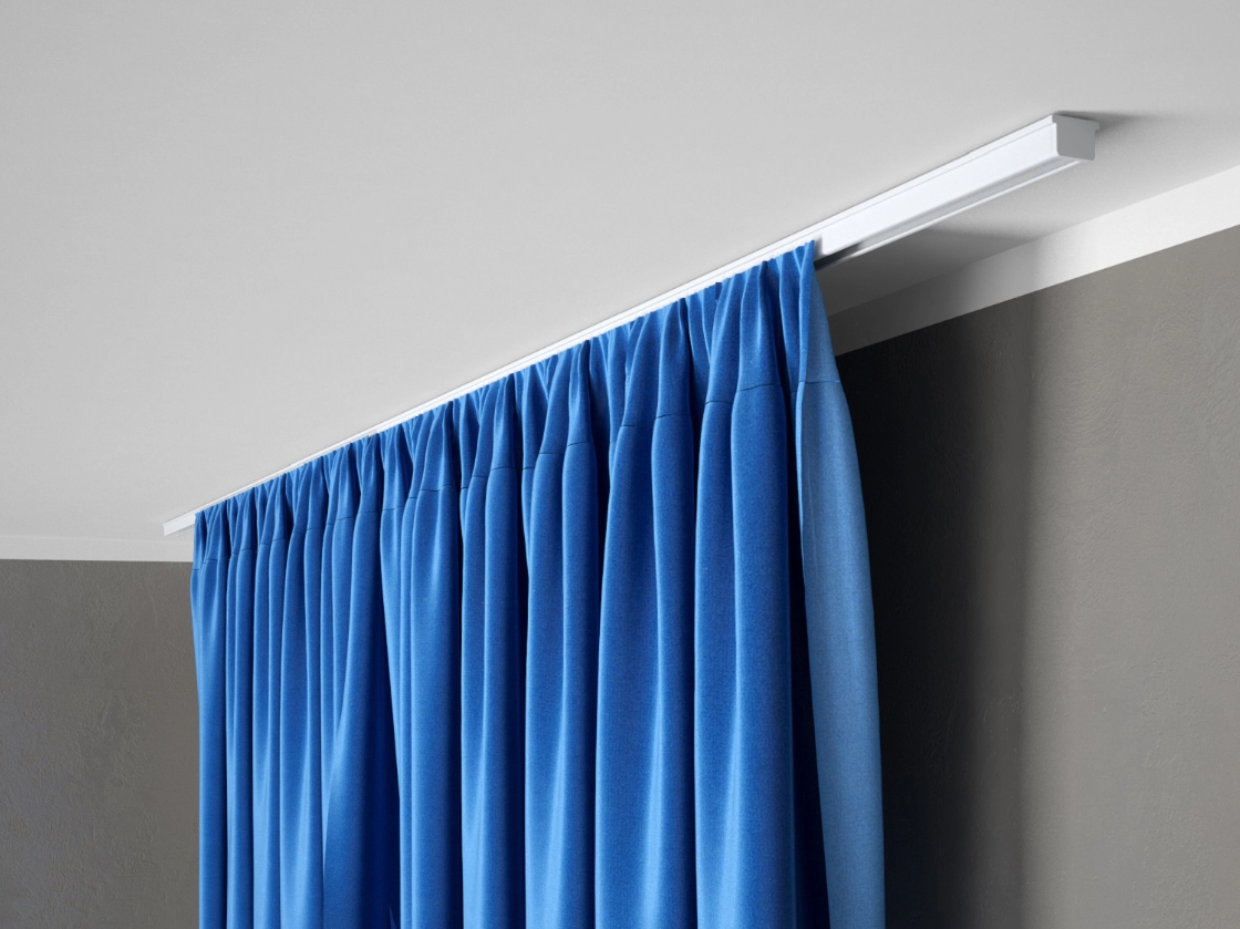Produit — Tringle à rideau simple coulissant blanc - 1,5m