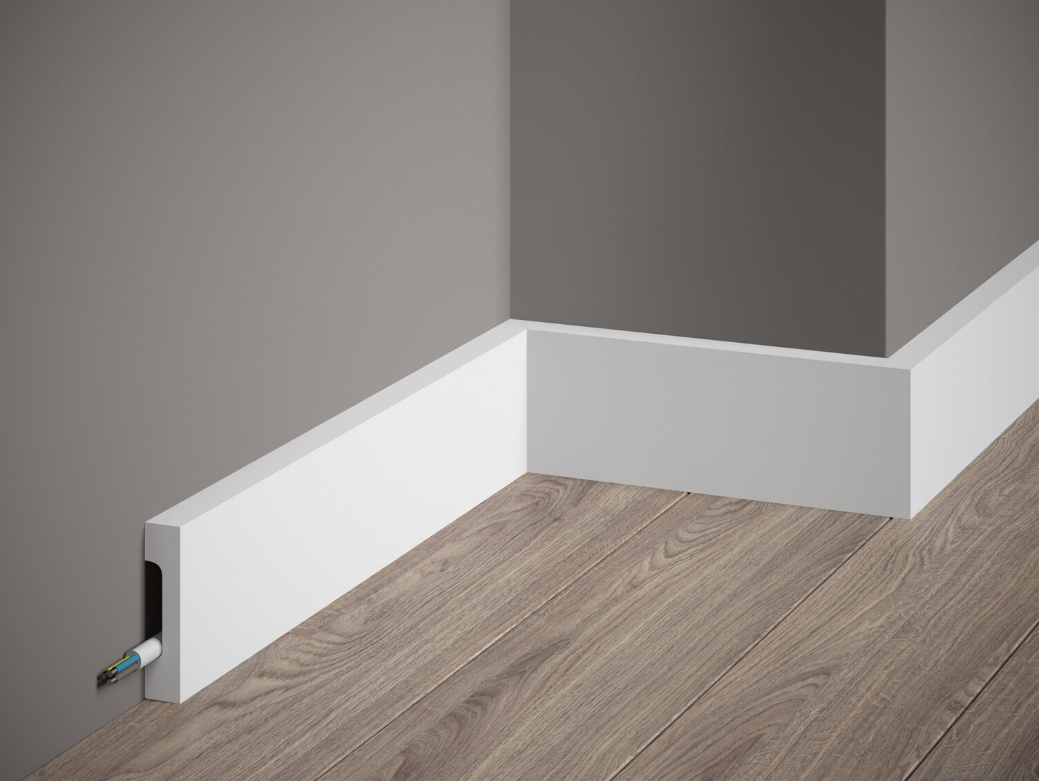 Produit — Moulure Plinthe passe câble MD359P 2M - PREMIUM