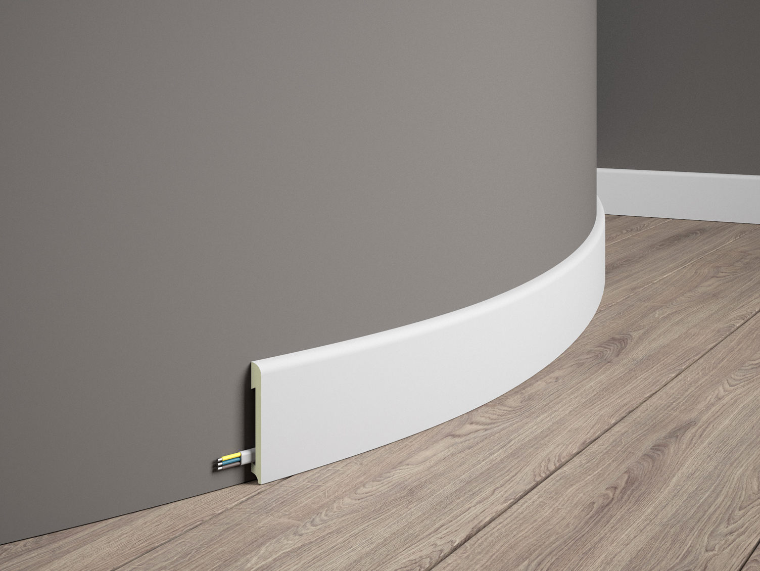 Produit — Moulure Plinthe passe câble MD234F 2M - FLEXIBLE