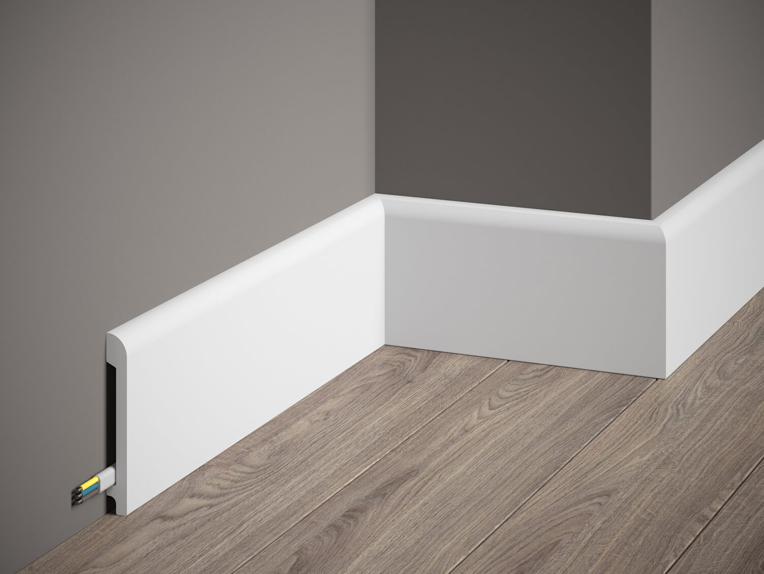 Produit — Moulure Plinthe passe câble MD236P 2M - PREMIUM