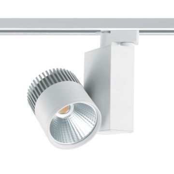 Produit — Eclairage sur rail 3 phases Projecteur LED 40W 4000K Blanc 38°