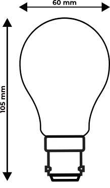 Produit — Ampoule LED Fil. Std Milky 3000K 8W 1521L B22 - classe B
