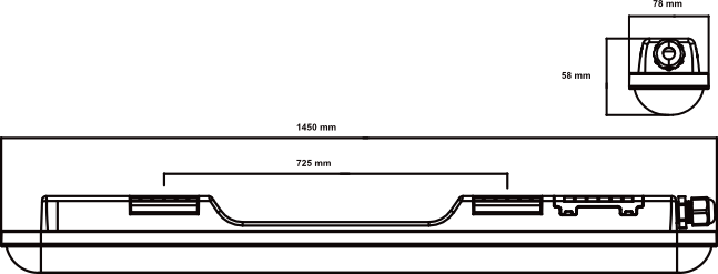 Produit — Réglette LED IP65 1m45 48W 4000K 4800L Connectable