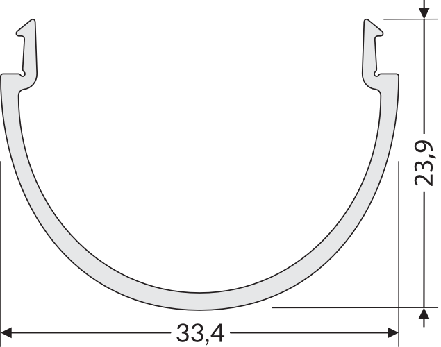 Dimensions — Diffuseur D9 2m opal