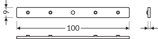 Dimensions — Connector Q9-180deg /plastic bag