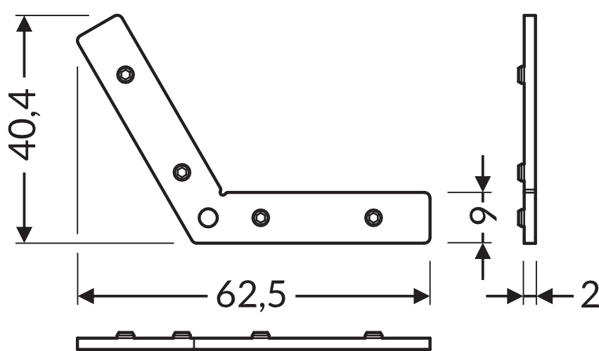 Dimensions — Connector Q9 (4) - 120°