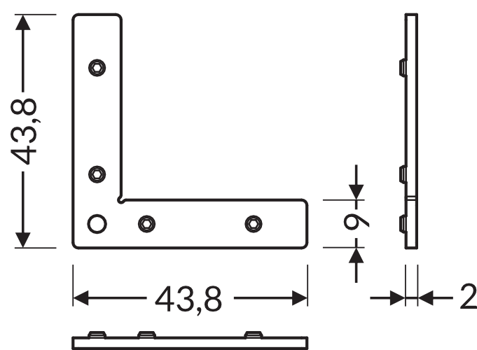 Dimensions — Connector Q9 (5) -90°