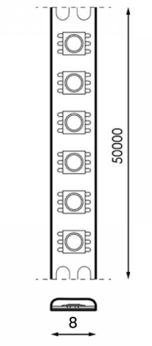 Produit — Ruban Led 24V Cob Vert Ip20 14W/m - 5 Mètres