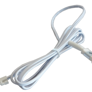 Rallonge avec connecteur 2P + Mikkro mâle - BLANC détrompeur à GAUCHE L1300mm