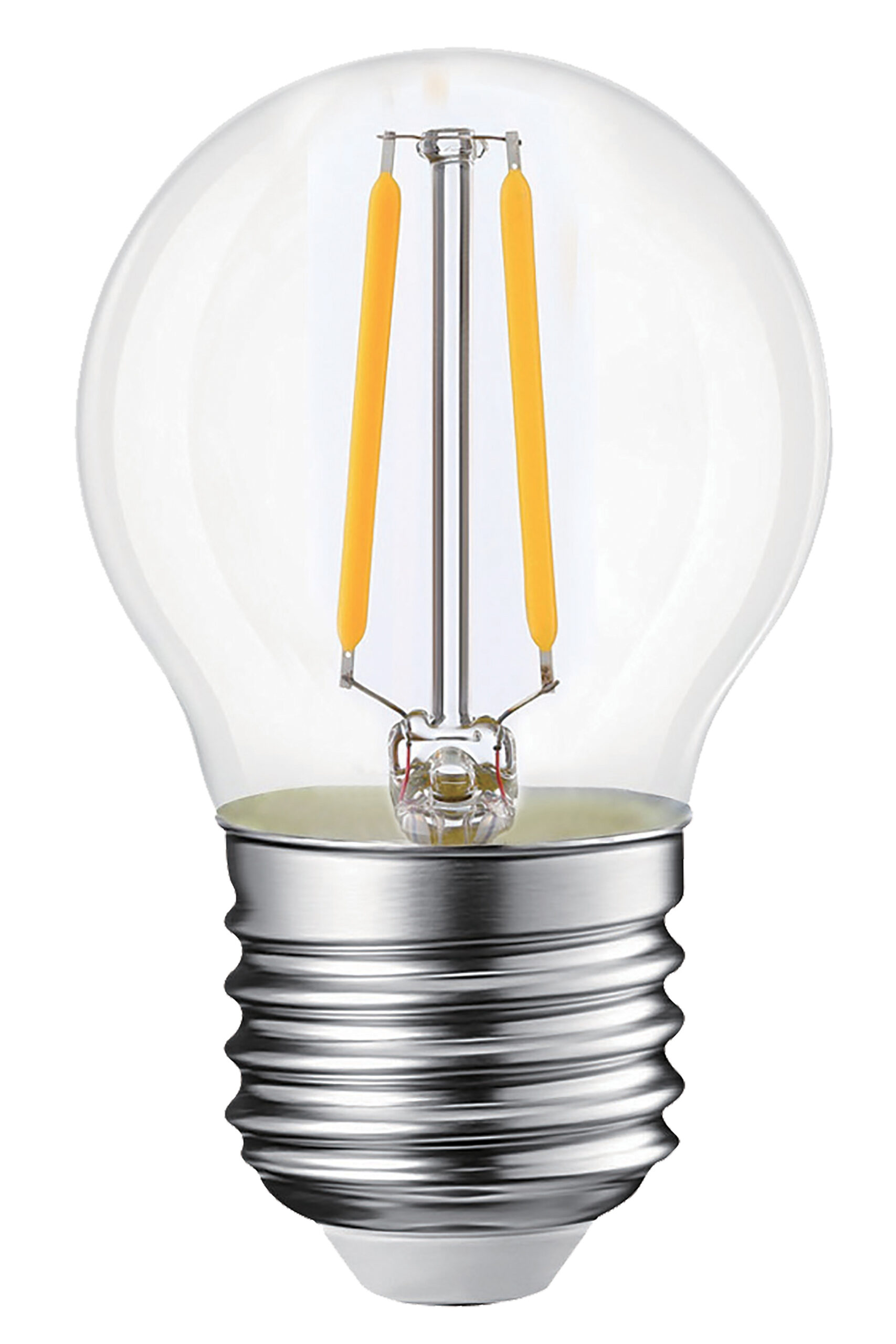 Ampoule LED Fil. (D) mini sphér. P45 claire 2700K 4W 400L E27 free-flicker - Bx1