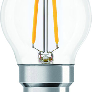 Ampoule LED Fil. (D) mini sphér. P45 claire 2700K 4W 400L B22 free-flicker - Bx1