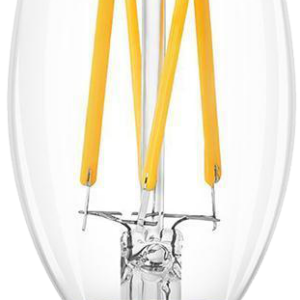 Ampoule LED Fil. (C) Flamme lisse claire 4000K 4W 380L E14 dimmable IRC90