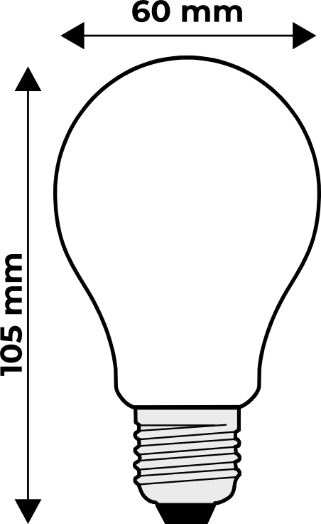 Ampoule LED Fil. (C) Std claire 4000K 7W 770L E27 dimmable IRC90