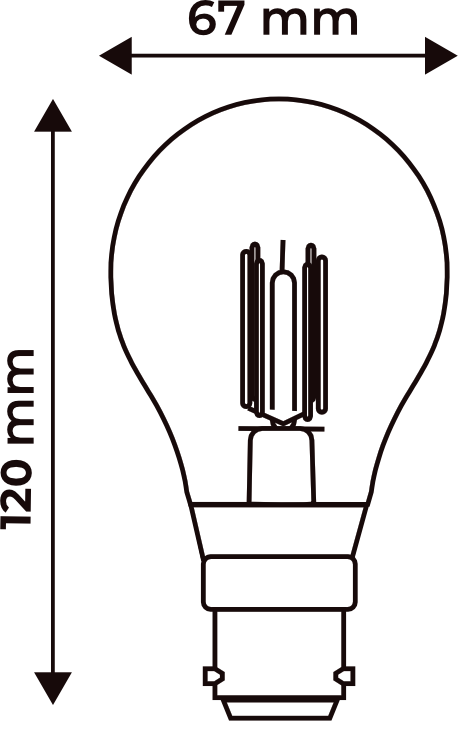 Ampoule LED Fil. (C) Std claire 4000K 7W 770L B22 dimmable IRC90