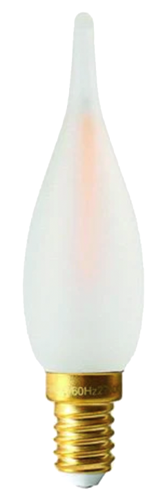 Ampoule LED Flamme CDV droite Dépoli Ext. 2700K 4W 350L E14 IRC90 Dimmable