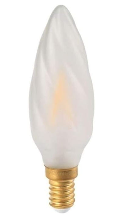 Ampoule LED Flamme Torsadée Dépoli Ext. 2700K 4W 400L E14 IRC90 Dimmable