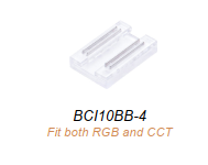Connecteur TDG-4 RGB 10mm IP20 24V - Boîte de 5