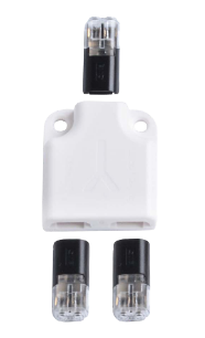 Distributeur en Y - In/Out: 1/2 - 2 Pin Blanc - pour ref 30924 - Boîte par 5