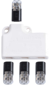 Distributeur en Y - In/Out: 1/3 - 2 Pin Blanc - pour ref 30924 - Boîte par 5