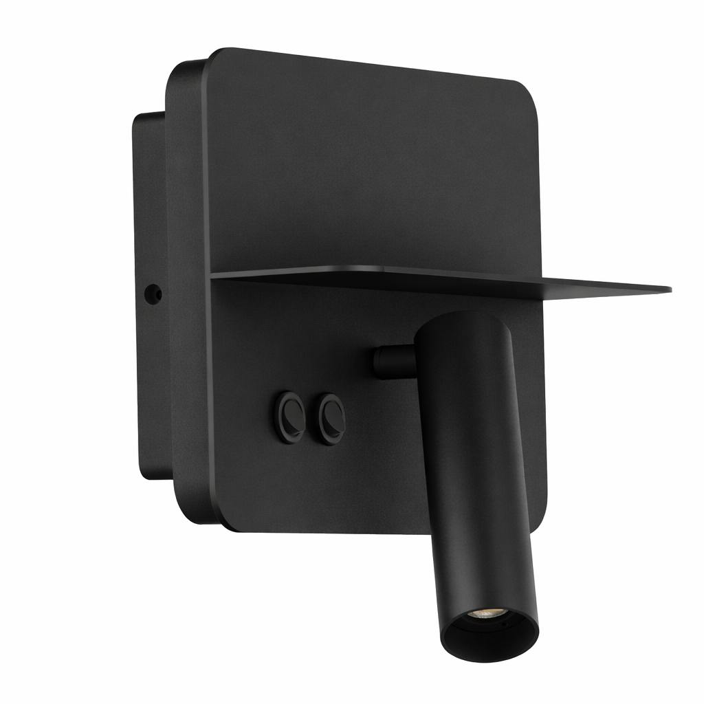 Liseuse WL68 noire 4,5W + prise USB