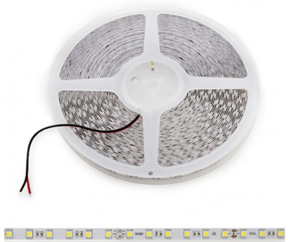 Strip LED BLANC 4w/m IP65 SMD3528-90SP 36V 12mm - Rouleau 30M + Câble 5M