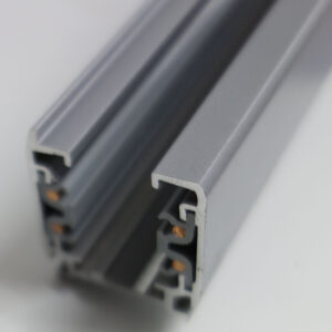 Rail 3 phases 2m - finition gris