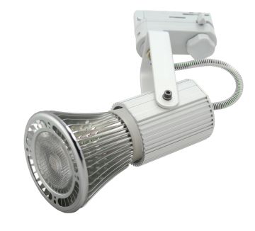 Spot pour rail 3 phases E27 couleur blanc