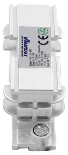 Connecteur - I - en ligne intérieur rail 3 phases Blanc XTS21