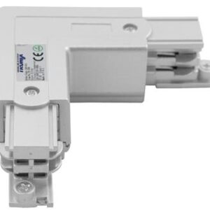 Connecteur - L - angle 90° rail 3Ph. intérieur BLANC XTS34