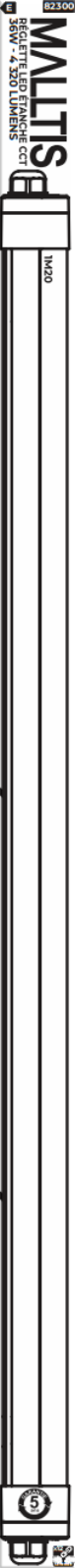 Réglette étanche CCT 1m20 U-Line 4320L 36W