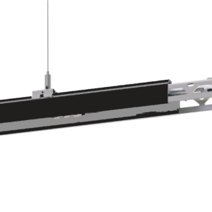 Linear-Lighting Structure acier 1437mm Noir 5 conducteurs