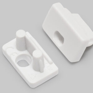 Terminaison SLIM8 blanc avec passage de câble (set de 2)