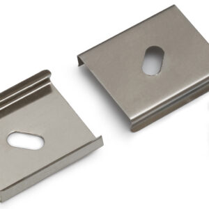 Support de fixation Y flexible inox trou oblong - x2